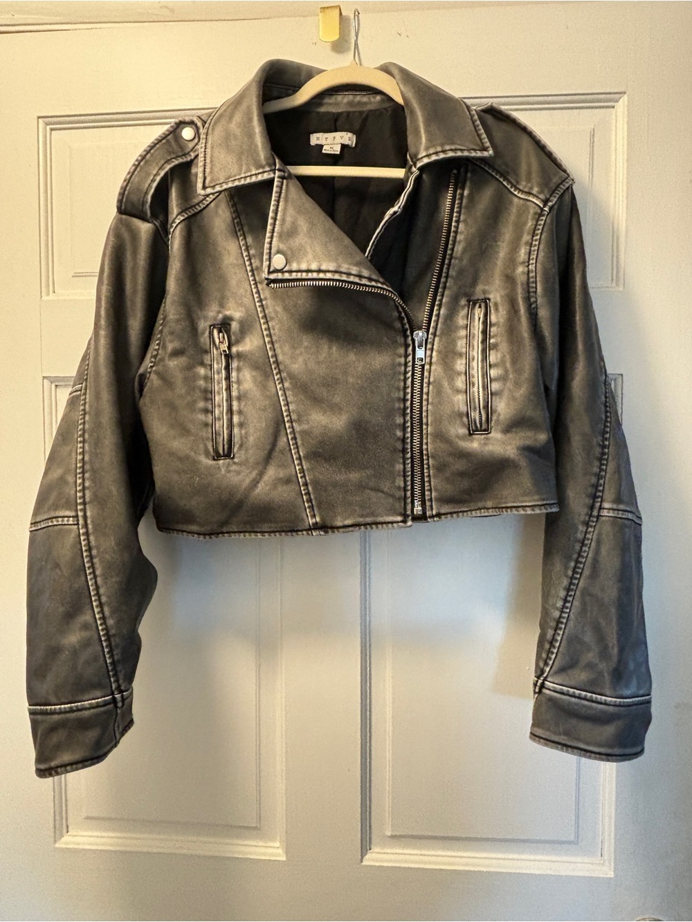Cropped Moto Jacket